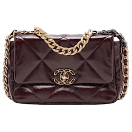 Borsa Chanel 19 Flap Bag Medium in pelle lucida