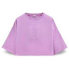 Cropped Loewe Anagram Morada de Algodón