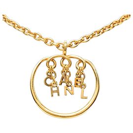 Collana Chanel Logo Placcata Oro