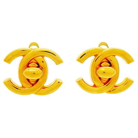 Chanel vergoldete Clip-Ohrringe