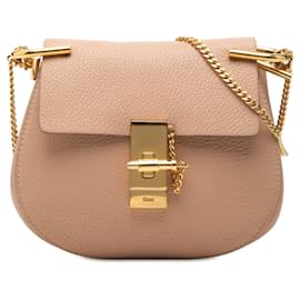 Chloé Mini Borsa a Tracolla Drew in Pelle Rosa