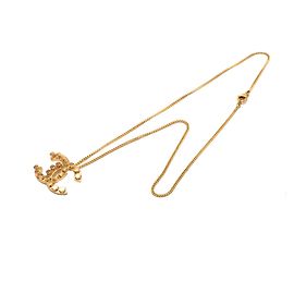 Collana con pendente borchiato Chanel Gold CC placcato oro