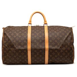 Louis Vuitton Brown Monogram Keepall 55