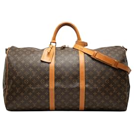 Louis Vuitton Brown Monogram Keepall Bandouliere 60