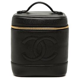 Borsa Vanity Chanel Black CC Caviar