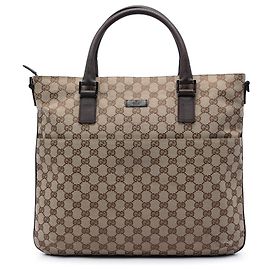 Borsa Satchel Gucci in tela GG beige