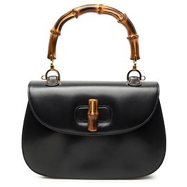 Gucci Black Calfskin Bamboo Night