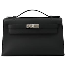 Hermès Black Swift Kelly Pochette 22