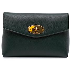 Necessaire Darley in pelle di vitello grana Small, Verde Mulberry