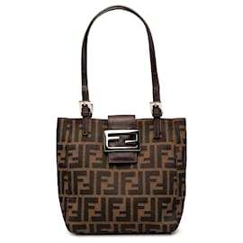 Fendi Brown Zucca Canvas Schultertasche