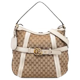 Gucci Beige Medium GG Canvas Running Satchel