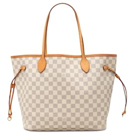 Louis Vuitton White Damier Azur Neverfull MM