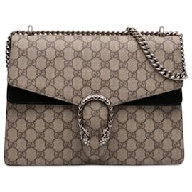 Borsa a tracolla Gucci Dionysus Medium GG Supreme Beige