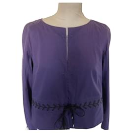Paule Ka Dark purple or navy short jacket with black laces