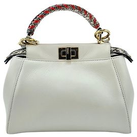 Bolsa de mão Fendi Peekaboo Mini em White