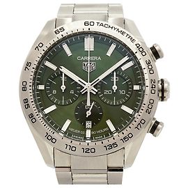 Reloj para hombre TAG Heuer Carrera Calibre 02 Sport CBN2A10 Esfera Verde