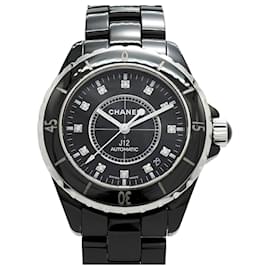 Relógio Masculino Chanel J12 Diamond H1626 Mostrador Preto