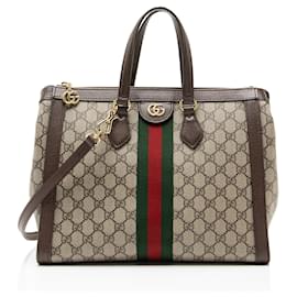Borsa Tote Grande con Zip Gucci GG Supreme Ophidia