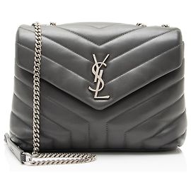 Borsa a tracolla Small LouLou in pelle di vitello matelassé con monogramma Saint Laurent