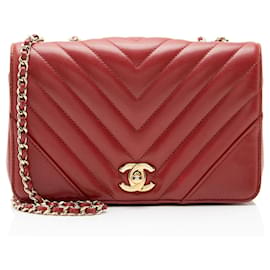 Borsa Mini Flap Statement in vitello Chevron Chanel