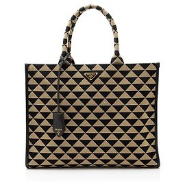 Prada Tote Large in Jacquard Symbole