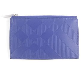 Monedero y tarjetero de cuero Burberry Check Pattern