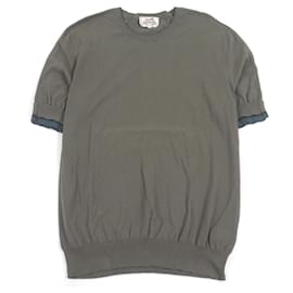 Camiseta Hermès de algodón de manga corta, diseño docking, XL