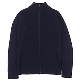 Emporio Armani Wollstrick-Pullover mit Stehkragen und Reißverschluss