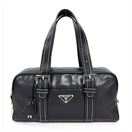 Borsa a mano Prada Mini Boston in pelle nera