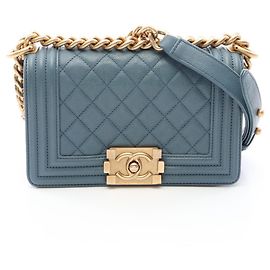 Borsa Chanel Boy Small in blu