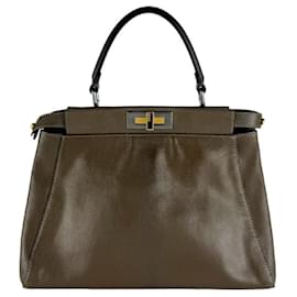 Borsa a tracolla Fendi Peekaboo Regular in pelle