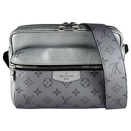 Borsa a tracolla Louis Vuitton in pelle argento