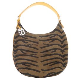 Borsa a tracolla Fendi in tela con stampa zebra