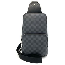 Borsa Avenue Sling Louis Vuitton - Damier Graphite, Black