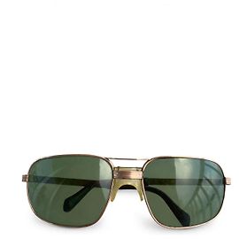 Autre Marque Occhiali da sole aviator in metallo dorato anni 70
