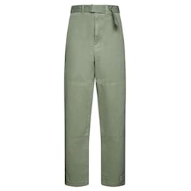 Lemaire Cargo-Hose mit hoher Taille aus Khaki-Baumwolle