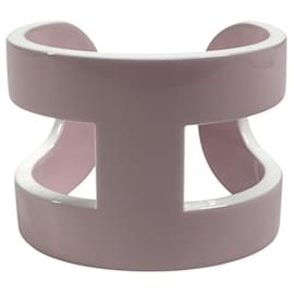 Hermes Ano Bangle in Pink and White - Hermès