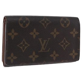 LOUIS VUITTON Monogram Porte Monnaie Billets Tresor Wallet M61730 Auth 194487A