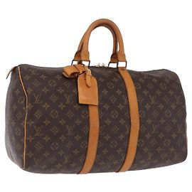 LOUIS VUITTON Monogram Keepall 45 Boston Bag M41428 LV Auth 196094A