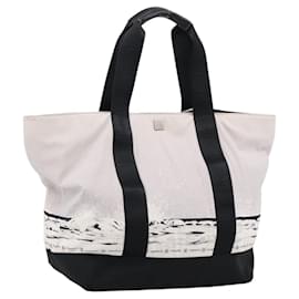 Borsa a mano CHANEL Sports High Summer Nylon Nero Argento CC Auth ka5657V