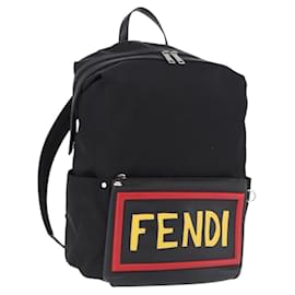 Zaino FENDI Nylon Black Silver Auth bs36641V