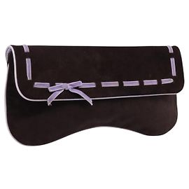 Borsa a pochette Miu Miu Suede Brown Silver Auth 186970