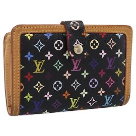 LOUIS VUITTON Multicolor Porte Monnaie Viennois Wallet M92987 LV Auth 196471A