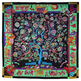 Hermès Foulard HERMES "fantaisies indiennes" Seta Multicolor Auth 195787M