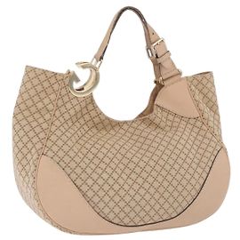 Borsa a tracolla GUCCI GG Canvas Diamante Charlotte Beige Gold 203504 Auth 196294