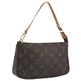 LOUIS VUITTON Mini Pochette Accessoires Accessory Pouch N41667 LV Auth 195032