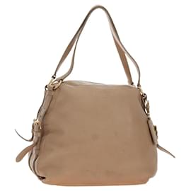 Borsa Tote PRADA in pelle beige tono oro Auth 195767V - Prada