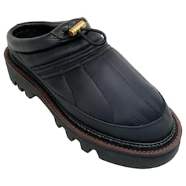 Sacai Black Micro Puffer Mules