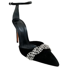 Décolleté Lisa Jeweled in camoscio nero Alexandre Birman