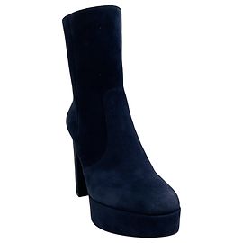 Botines de plataforma Portree en ante denim azul Gianvito Rossi